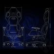 Herní židle E-BLUE AUROZA, podsvícené červené (MGEBH01KM000)