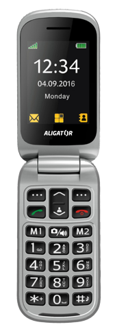 ALIGATOR V650, Senior, černo-stříbrný + stolní nabíječka (AV650BS)