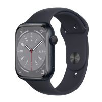 Apple Watch Series 8 GPS 45mm pouzdro z temně inkoustového hliníku - temně inkoustový sportovní řemínek