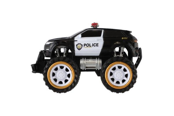 Auto Policie terénní velká kola plast 18cm na setrvačník