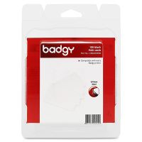 Badgy PVC karty s potlačou 30 mm - 0,76 mm, balenie 100 ks, biele (CBGC0030W)