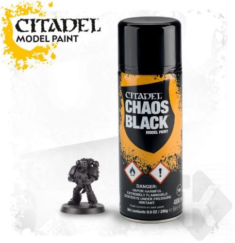 Barva ve spreji Citadel Chaos Black - 400ml