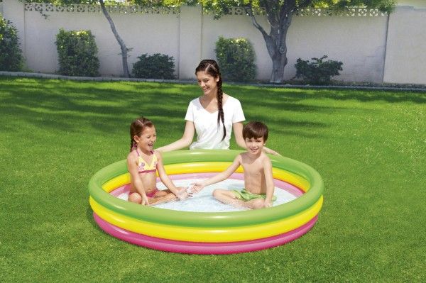 Bazén dětský nafukovací barevný 152x30cm 2+