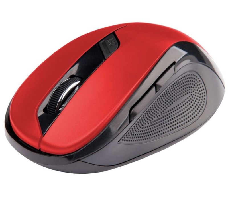 Bezdrátová myš C-Tech WLM-02R, černo-červená, 1600DPI, USB receiver (PC)
