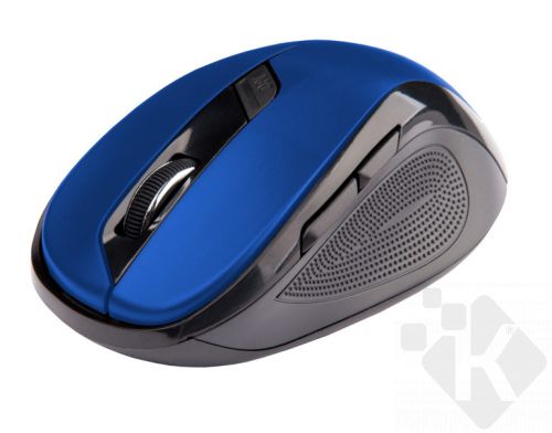 Bezdrátová myš C-Tech WLM-02B, černo-modrá, 1600DPI, USB receiver (PC)