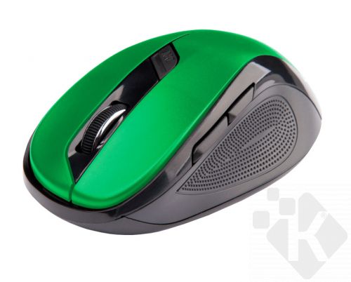 Bezdrátová myš C-Tech WLM-02G, černo-zelená, 1600DPI, USB receiver (PC)