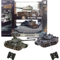 Bojová sada tanků RC Tank Tiger I vs. Tank T34, 2.4GHz, RTR 1:28, RC_99824