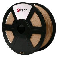 C-TECH tisková struna (filament), PLA, 1, 75mm, 1kg,dřevo (3DF-PLA1.75-WD)