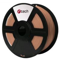 C-TECH tisková struna (filament), PLA, 1, 75mm, 1kg, měděná (3DF-PLA1.75-CP)