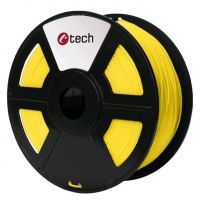 C-TECH tisková struna (filament), PLA, 1, 75mm, 1kg, žlutá (3DF-PLA1.75-Y)