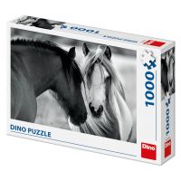 Černobílí koně puzzle 1000 dílků