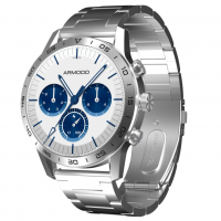 Chytré hodinky ARMODD Silentwatch 4 Pro stříbrná s kovovým řemínkem + silikonový řemínek