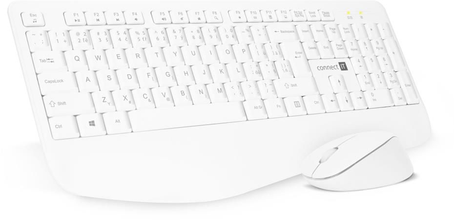 CONNECT IT Combo bezdrátová bílá klávesnice + myš, CZ + SK layout - CKM-7804-CS (PC)