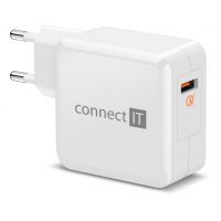 CONNECT IT QUICK CHARGE 3.0 nabíjecí adaptér 1x USB (3A), QC 3.0, bílý (CWC-2010-WH)