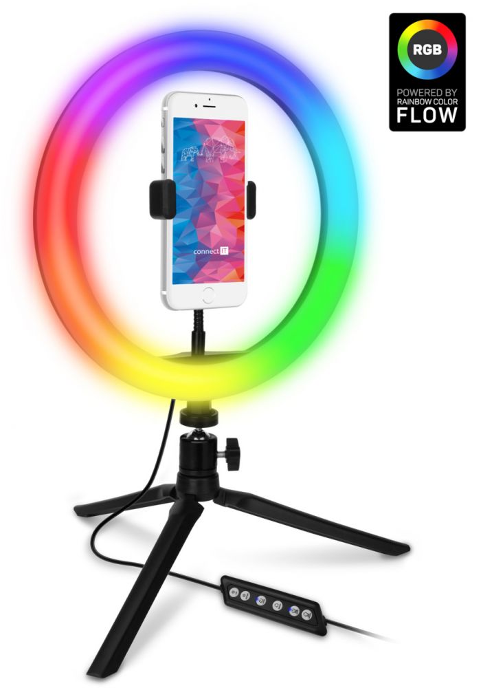 CONNECT IT Selfie10RGB kruhové 10" RGB LED světlo (CLI-2020-SM)