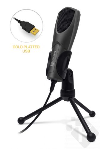 CONNECT IT YouMic mikrofon USB, pozlacený konektor USB, antracit CMI-8000-AN (PC)