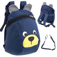 Baby backpack for kindergarten teddy bear navy blue