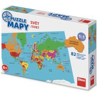 Dino Puzzle Mapy: Svět 82 dílků