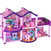 Doll and pony house with horses