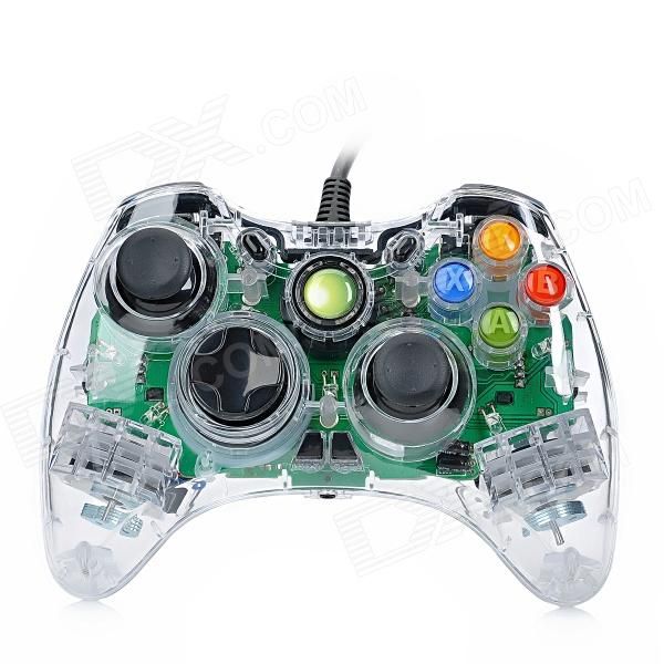 Drátový Ovladač GAMER Xbox 360 Controller Transparent - bazar (Xbox 360)
