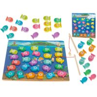 Wooden puzzle magnetic fish catching