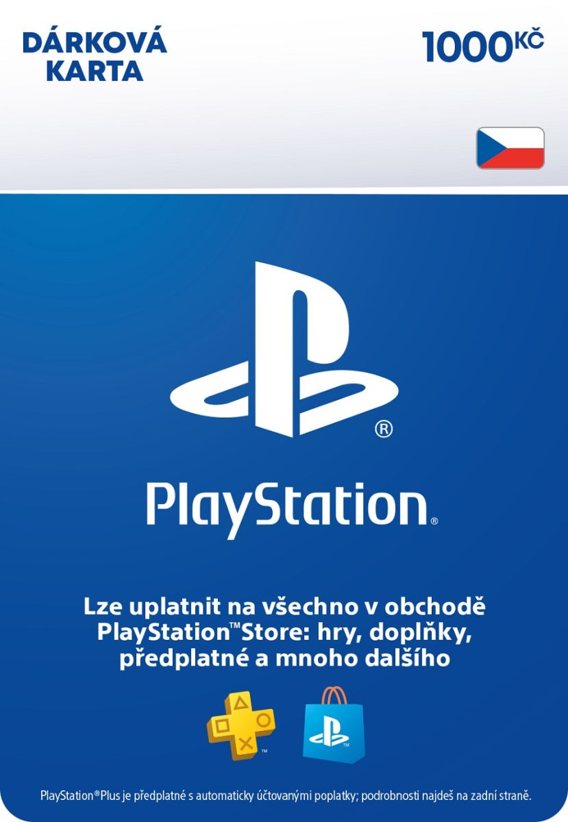 Sony PlayStation Store předplacená karta 1000 CZK