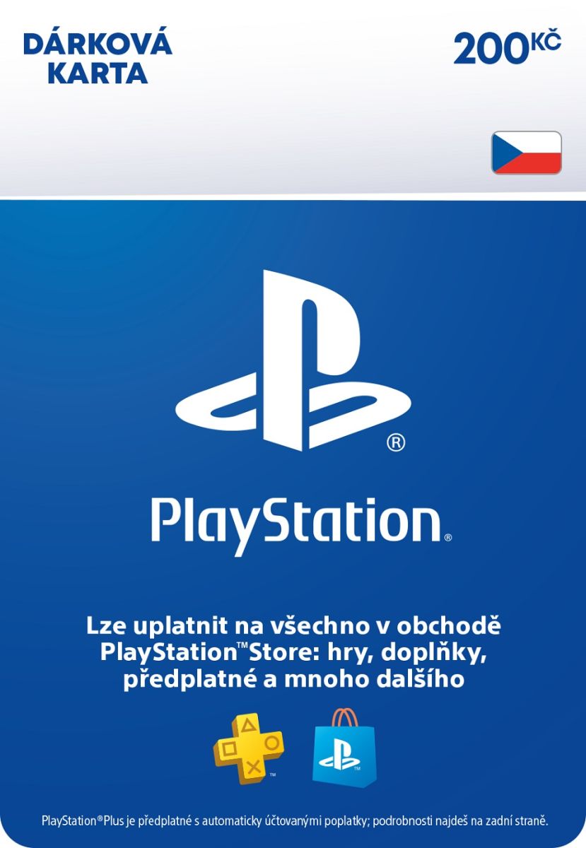 Sony PlayStation Store předplacená karta 200 CZK