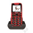 EVOLVEO EasyPhone, senior, červený + nabíjecí stojánek (EP-500-RED)