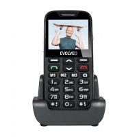EVOLVEO EasyPhone XD, senior, černý s nabíjecím stojánkem (EP-600-XDB)