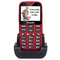 EVOLVEO EasyPhone XG, senior + nabíjecí stojánek, červený (EP-650-XGR)