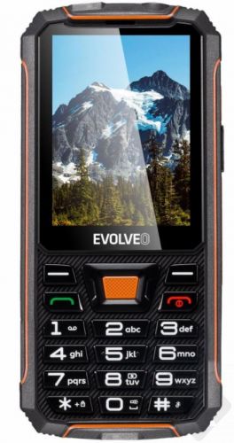 EVOLVEO StrongPhone Z5, vodotěsný odolný telefon, Black-orange (SGP-Z5-B)