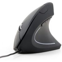 GEMBIRD myš MUS-ERGO-01, drátová, optická, vertikální, 1200-3200 dpi, USB, černá