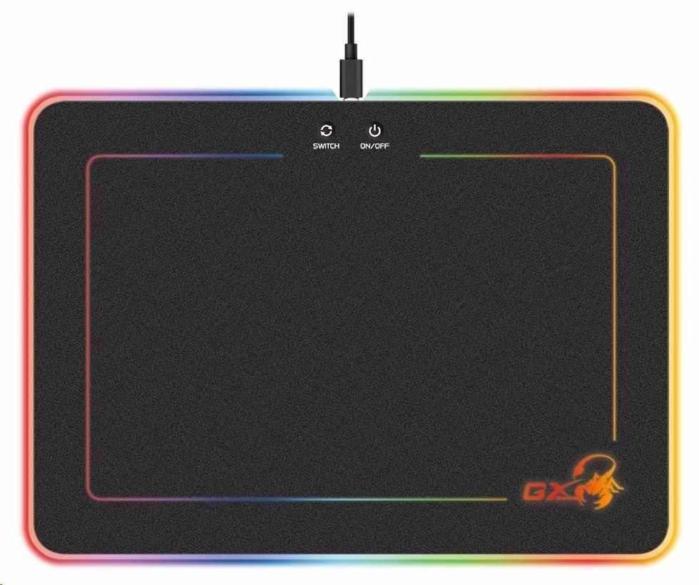 GENIUS podložka pod myš GX GAMING GX-Pad 600H RGB/ 350 x 250 x 5,5 mm/ tvrdá/ USB/ RGB podsvícení (PC)