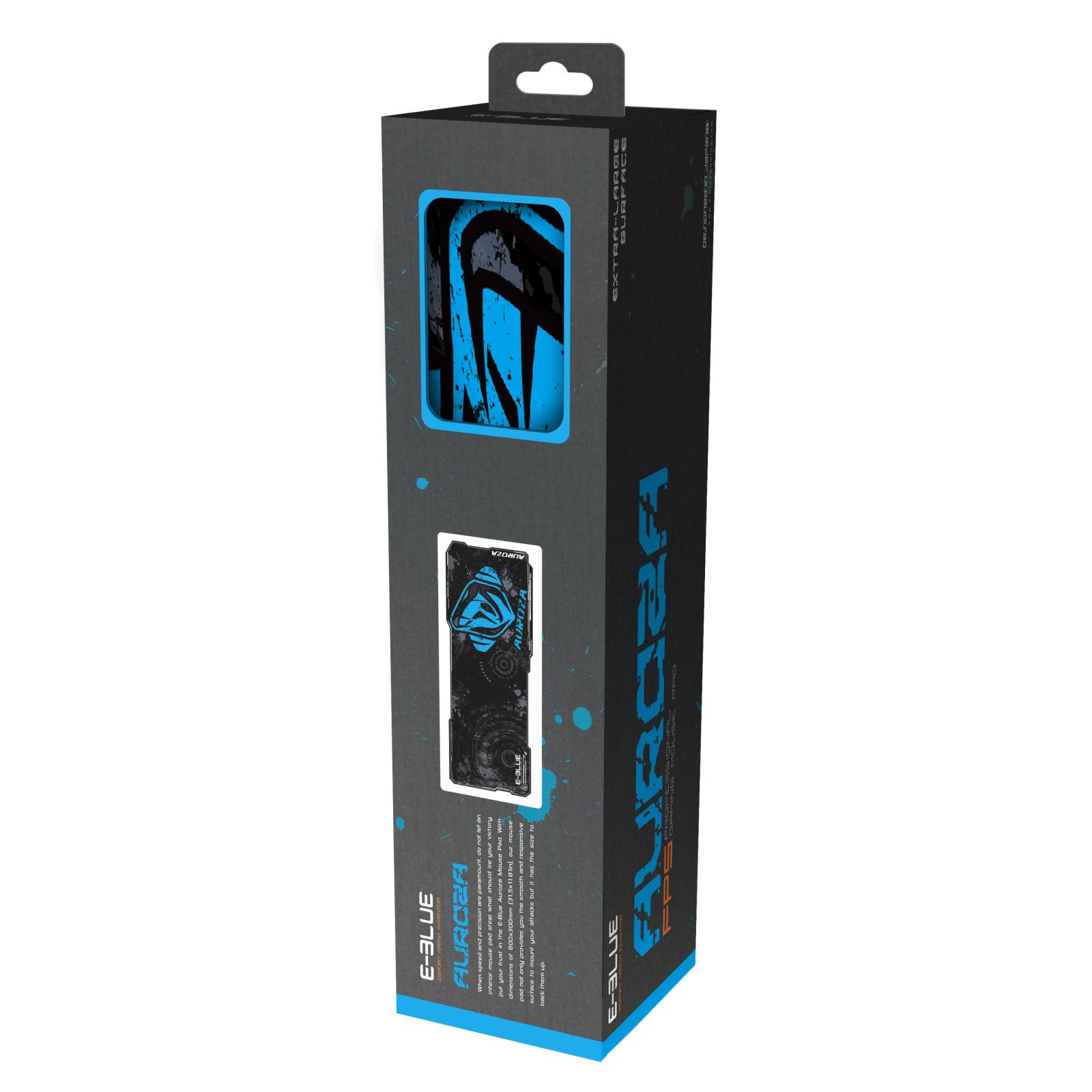 Herní podložka pod myš E-Blue Auroza XL, černo - modrá, 80x30 cm (PC)