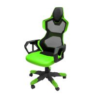 Herní židle E-Blue COBRA AIR, zelené, prodyšná záda (EEC307GRAA-IA)