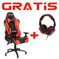 Red Fighter C1 gaming chair, red + Red Fighter H2 headset