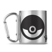 Hrnek Plecháček Pokémon - Pokeball, kovový s karabinou 240 ml