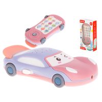 Teaching phone with projector 2in1 - car, pink