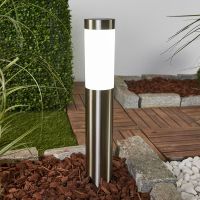 INOX zahradní venkovní LED svítidlo solární, 56 cm, stříbrná