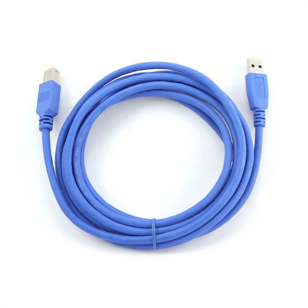 Kabel USB A-B 3m USB 3.0, modrý