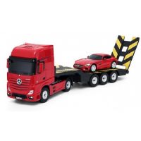 Kamion 2v1 Mercedes-Benz Actros + AMG GT3 červená RTR 1:24