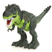 KIK Dinosaurus T-REX, LED efekty, pohyblivé části, zvukové efekty - zelený