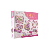 Creative jewellery box set with mosaic with accessories in box 29x25,5x6cm