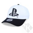 Kšiltovka Playstation Flexfit logo - bílá