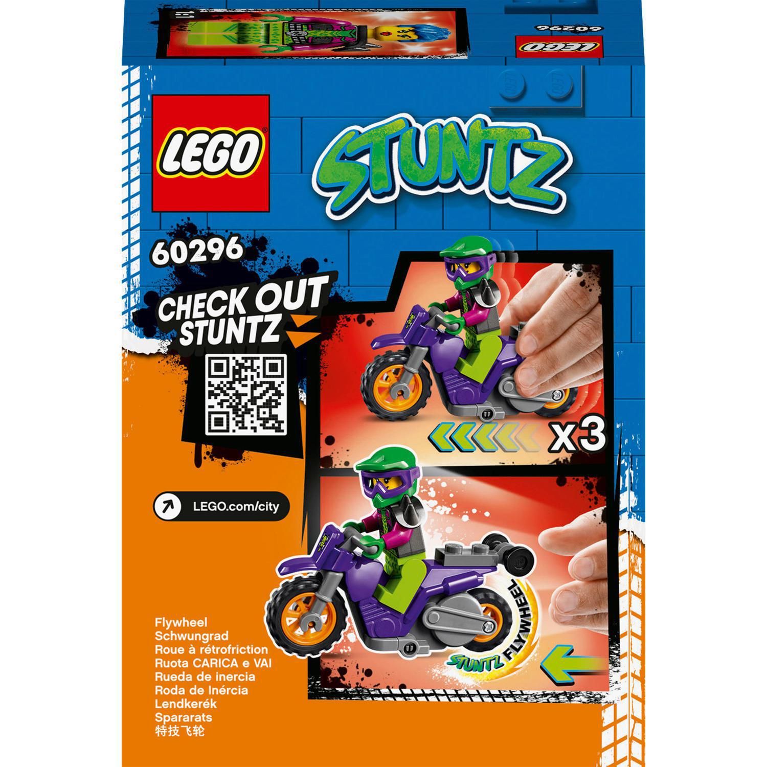 LEGO City 60296 Kaskadérská wheelie motorka