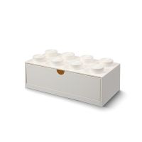 LEGO stolní box 8 se zásuvkou - bílá