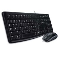 Logitech MK120, klávesnice s drátovou optickou myší, CZ, drátová (USB), černá (920-002536)