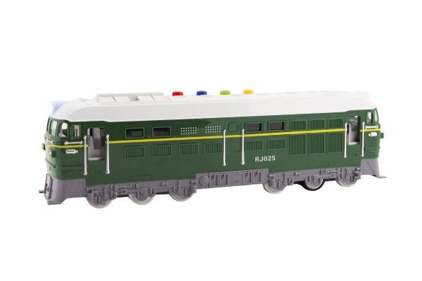 Lokomotiva/Vlak zelená plast 35cm na baterie se zvukem se světlem