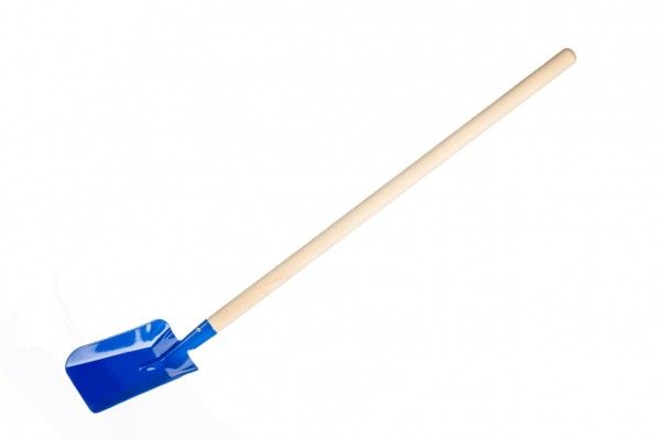 Lopata/Lopatka modrá s násadou kov/dřevo 80cm