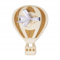 Svatební dárková dřevěná kapsa malá - Balon